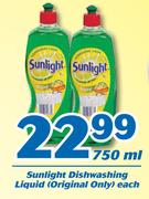 Sunlight Dishwashing Liquid(Original Only) 750ml-Each