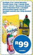 Sunlight 2-In-1 Hand Washing Powder/Auto 2Kg-For All