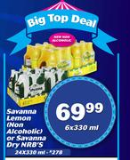 Savanna Lemon Non Alcoholic Or Savanna Dry NRB's-24x330ml