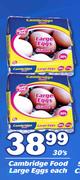 Cambridge Food Large Eggs-30's Each