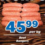 Beef Bangers-Per kg