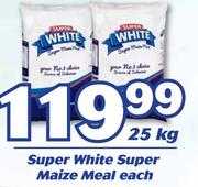 Super White Super Maize Meal-25Kg Each
