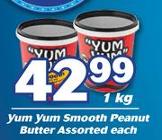 Yum Yum Smooth Peanut Butter Assorted-1Kg Each