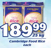 Cambridge Food Rice-25Kg Each