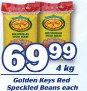 Golden Keys Red Speckled Beans-4Kg Each 