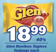 Glen Rooibos Tagless Teabags-40's Each