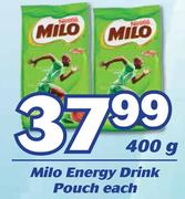 Milo Energy Drink Pouch-400g Each