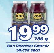 Koo Beetroot Grated/ Spiced-780g Each