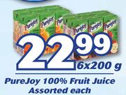 PureJoy 100% Fruit Jucie Assorted-6X200g Each
