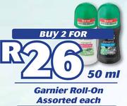 Garnier Roll-On Assorted-2X50ml 