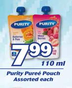 Purity Puree Pouch Assorted-110ml Each