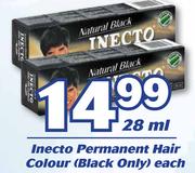 Inecto Permanent Hair Colour (Black Only)-28ml Each