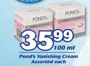 Pond's Vanishing Cream Assorted-100ml Each
