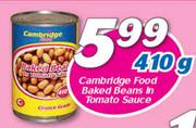 Cambridge Food Baked Beans In Tomato Sauce-410g