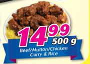 Beef/Mutton/Chicken Curry & Rice-500g