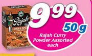 Rajah Curry Powder-50g Each
