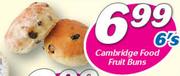 Cambridge Food Fruit Buns 6’s