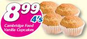 Cambridge Food Vanilla Cupcakes 4’s