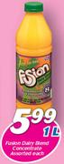 Fusion Dairy Blend Concentrate-1Ltr Each