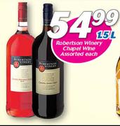 Robertson Winery Chapel Wine-1.5Ltr Each