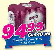 Smirnoff Storm Berry Twist Cans-6x440ml