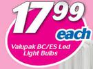 Valupak BC/ES LED Light Bulbs-Each