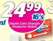 Disprin Extra Strength Headache Tablets 16’s