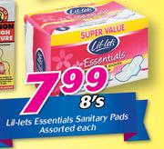 Lil-Lets Essentials Sanitary Pads-8's Pack