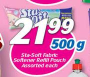 Sta-Soft Fabric Softener Refill Pouch-500g Each