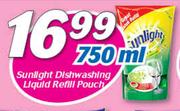 Sunlight Dishwashing Liquid Refill Pouch-750ml