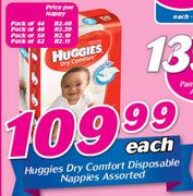 Huggies Dry Comfort Disposable Nappies Pack Of 48-Per Nappy