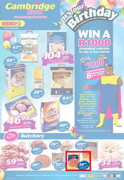 Cambridge Food KZN : September Mid Month (6 Sept - 18 Sept 2018), page 1