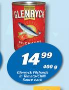 Glenryck Pilchard In Tomato/Chilli Sauce -400g Each