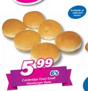 Cambridge Food Small Hamburger Buns-6's