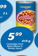 Cambridge Food Baked Beans In Tomato Sauce-410g