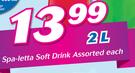 Spa-Letta Soft Drink-2Ltr Each