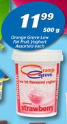 Orange Grove Low Fat Fruit Yoghurt-500g Each