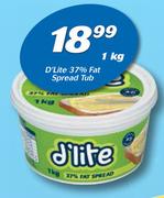 D’Lite 37% Fat Spread Tub-1kg