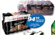 Carling Black Label Cans/NRB’s-18x330ml/18x340ml Each