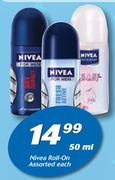 Nivea Roll-On-50ml Each