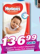 Huggies Dry Comfort Disposable Nappies Jumbo Pack-Each