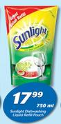 Sunlight Dishwashing Liquid Refill Pouch-750ml