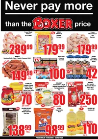 Boxer Super Stores KwaZulu-Natal : Never Pay More Than The Boxer Price (10 February - 23 February 2025)