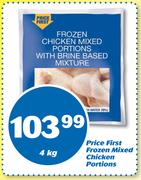 Price First Frozen Mixed Chicken Portions-4kg
