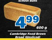 Cambridge Food Brown Bread Unsliced-600g