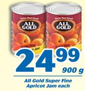 All Gold Super Fine Apricot Jam-900g Each