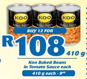 Koo Baked Beans In Tomato Sauce-410g Each