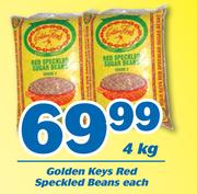 Golden Keys Red Speckled Beans-4kg Each