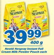 Nestle Nespray Instant Full Cream Milk Powder Pouch-400g Each