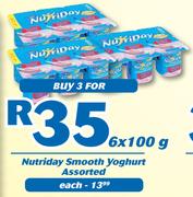 Nutriday Smooth Yoghurt-6x100g Each